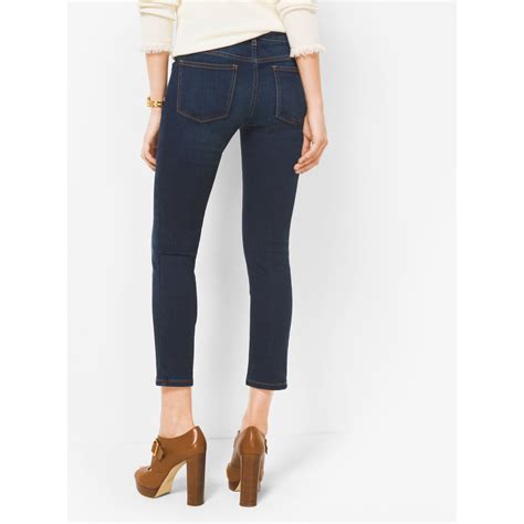 michael kors womens lace up faded skinny jeans 14|Michael Kors izzy cropped skinny.